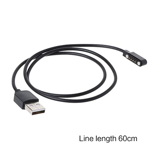 Image of Universal USB Cable, Watch Charger Magnetic 4 Pin, Watch Charger, 4Mm Adapter Length 45 Cm for Smart Watch (Charge Only), Multicolor
