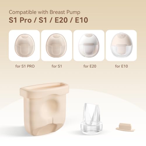 Image of Replacement Parts for Eufy Breast Pump, Compatible with Eufy S1 Pro, S1, E20, E10, Includes 6PCS Duckbill Valves & 4PCS Diaphragms & 4PCS Spout Caps