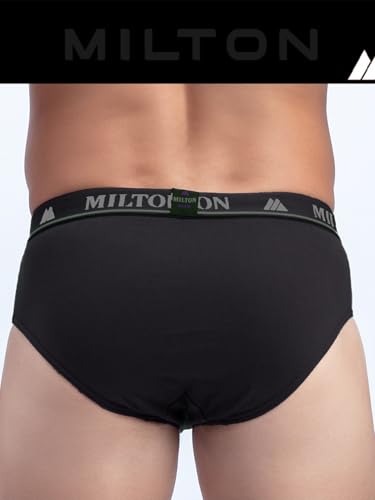 Image of Milton Mens Cotton Solid Outer Elastic Brief | Premium Soft Cotton Underwear | Breathable & Skin-Friendly Briefs with Comfort Fit Waistband | Pack of 1, Color May Vary as per Availability