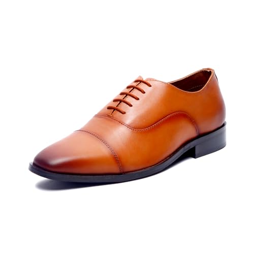 Image of LOUIS STITCH Men's Italian Leather Oxford Formal Shoes Handmade Lace Up Shoes for Men Officewear (LSEUOX)