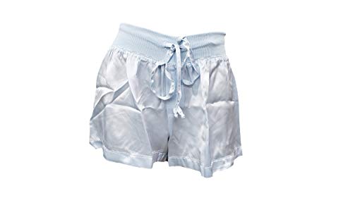 PJ Harlow Women's Mikel Satin Boxer Short with Draw String - PJSB5 (XS, Pale Blue)