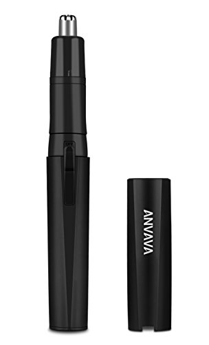 ANVAVA USB Rechargeable Nose Ear Hair Trimmer Nose Hair Clipper with Stainless Steel 360° Rotating Dual Edge Blade (No Batteries Needed)