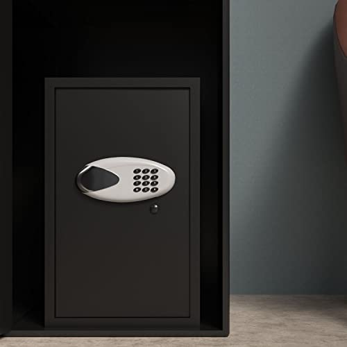 "Secure Your Home with Safilo Digital 2 Ozone Safe Locker - 55L Capacity, Dual PIN Code System, Emergency Key, 2-Year Warranty, & Sleek Black Design!"