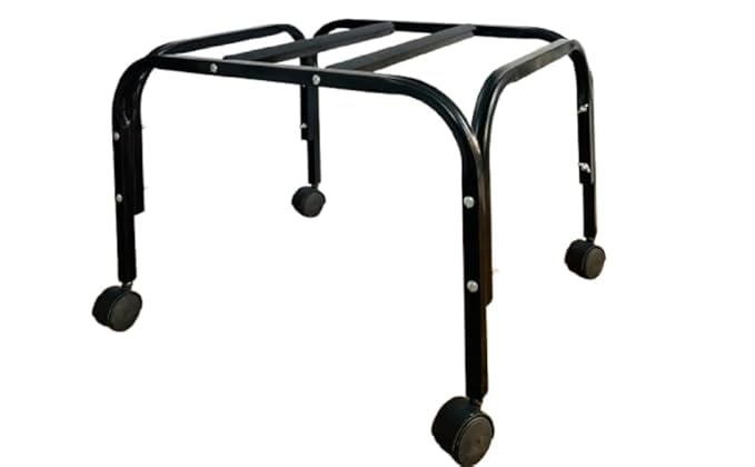 Image of Heavy-Duty Metal Cooler Stand with 360 Rotatable Wheels - Universal Fit for Kenstar, Bajaj, Symphony, Havels & Maharaja Coolers - Rust-Proof Powder Coated Finish - Sturdy & Durable Design (Black)