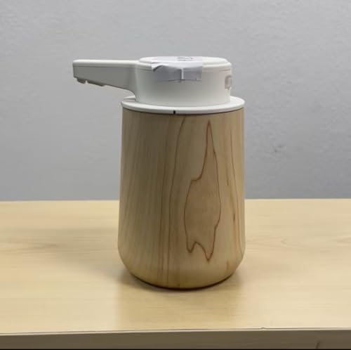 KAWEINA ソープディスペンサー 自動 泡 ハンドソープボトル ハンドソープディスペンサー オートディスペンサー ノータッチ 北欧スタイル 詰め替え 非接触式 ソープボトル 充電式 おしゃれ 手洗い ハンドソープ用 食器洗剤用 IPX5防水 洗面所 キッチン トイレ プレゼント 木目 H3-LW [並行輸入品]