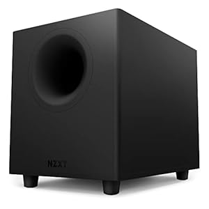 NZXT Relay PC Gaming Subwoofer – AP-SUB80-US – Deep, Powerful Bass – Compact Design – 140 Watts – Down-Firing 6.5″ Driver – Crossover & Phase Control – Black