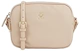 Tommy Hilfiger Damen Umhängetasche Poppy Plus Crossover Mittelgroß, Beige (Merino), Onesize