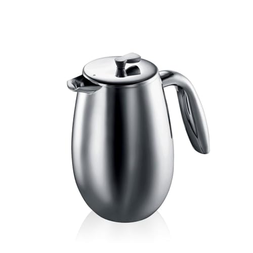 Bodum - 1303-16 - Columbia - Cafetière à Piston 3 Tasses - Double Paroi - 0, 35 L - Inox brillant