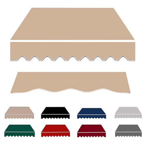 Toile de rechange pour auvent rétractable 3,7x2m sable polyester imperméable