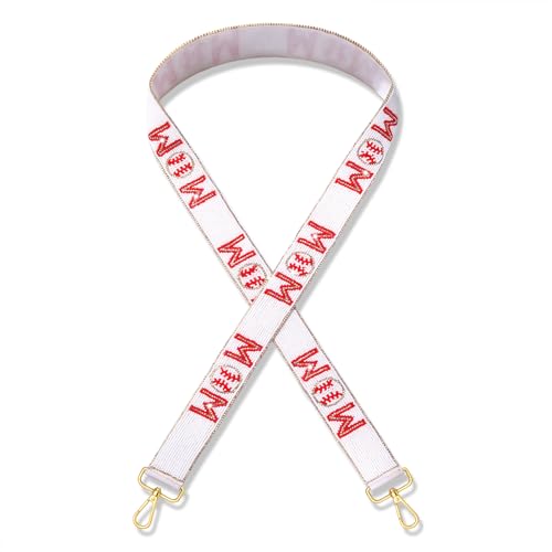 Image of Baseball Purse Strap Replacement Game Day Beaded Purse Strap for Stadium Approved Clear Bag Crossbody Bag Straps