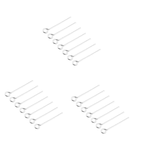 SEWACC 3sets 5x0.4x0.1cm Stainless Steel Open Eye Pins for Jewelry Charms DIY Jewelry Supplies 200pcs*3
