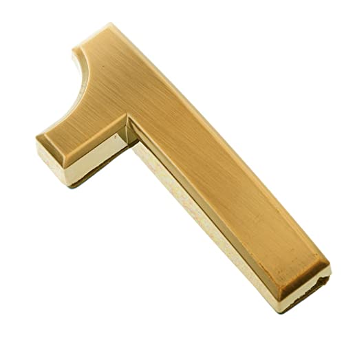 Colcolo Placa Numérica Adhesiva para Puertas de Casa en Dorado Brillante, Número 1, Individual