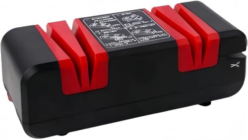 3秒高速研ぎ 全自動ナイフ研ぎ器 電動 セラミックホイール採用|包丁・ハサミ・短剣対応 粗目/細目切り替え可能 安全設計 コンパクト 家庭用/業務用 鈍った刃を簡単復活 (黒い包丁研ぎ器)
