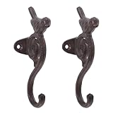 Fonctionnalité décorative : comprenant des patères murales en métal en forme d’oiseaux, cet ensemble allie l’esthétique des crochets en fer forgé à la praticité d’accrocher chapeaux et foulards