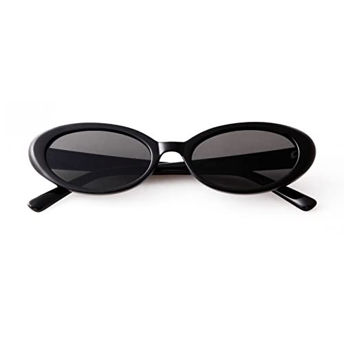 90s Sunglasses for Women Men Retro Small Oval Sunglasses