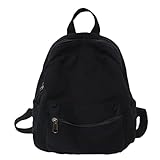 XPONNI Small Backpack Purse for Teen Girls Grunge Accessories Purse Backpack for Women Mini Backpack Purse (Black)