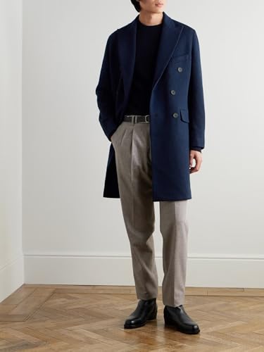 Mens Long Blazer Casual Double-Breasted Herringbone Tweed Sport Coat for Business Outdoor3