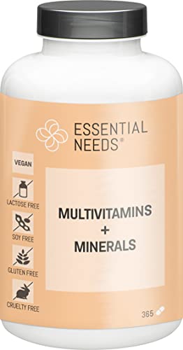 Multivitamins + Minerals - Vegetarisch - mit Vitamin C, B1, B2, B3, B6, Biotin, Magnesium - 1 x 365 Tabletten Cover