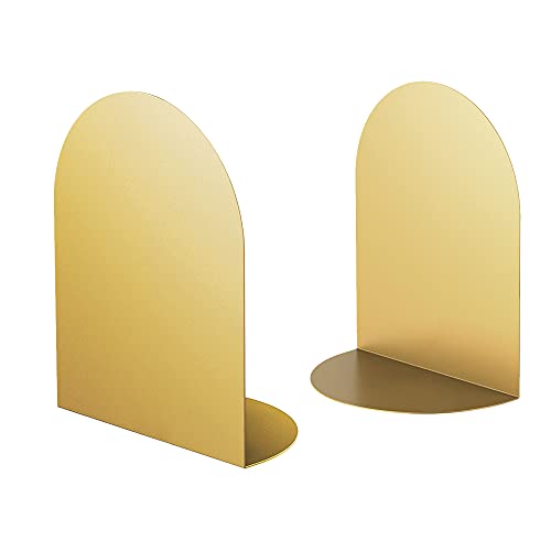Ondeam Bookends For Books,1 Pair Metal Book Holders For Office Shelves Adults & Kids Gift(Gold) #TOP1