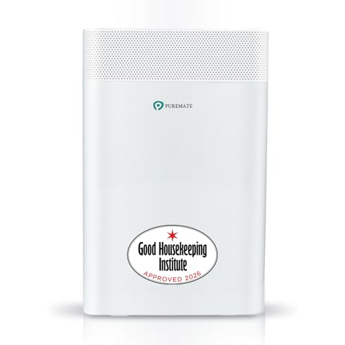 PureMate Air Purifier for Home 5 in1 with Ioniser and Sleep Mode - True HEPA Filter & Active Carbon Removes Germs & Viruses Allergies & Asthma Pollen Dust Smokers Hay Fever Pets Dander