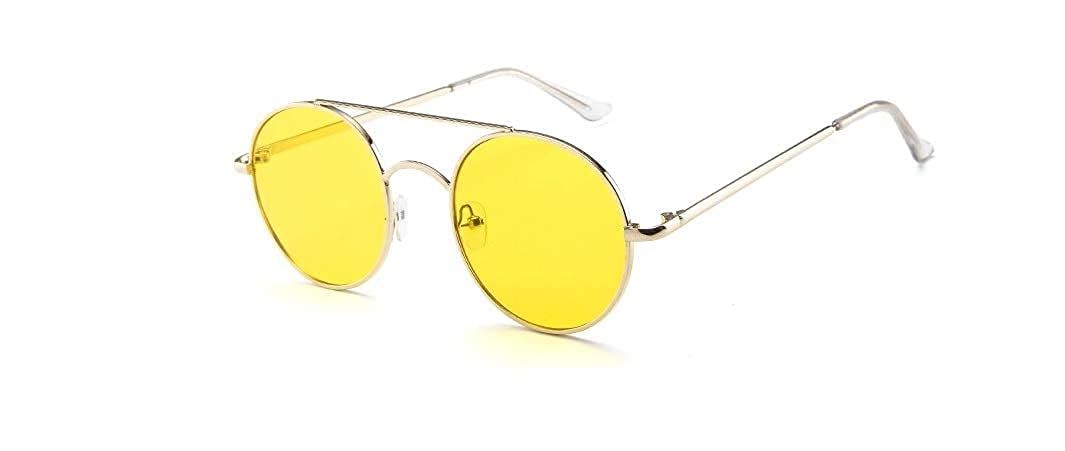 Online MantraMetal Unisex Sunglasses (Yellow Lens, Medium)