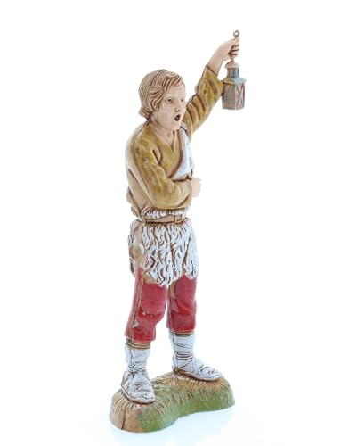 Moranduzzo Shepherd with Lantern for Nativity Scene 4 Inch Scale 1:20, Height 3.42 in, Resin Figure, Hand-Painted - Image 4