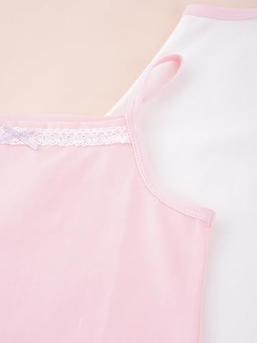 Jhaoyu Kids Girls 4 Pack Cami Tops Undershirt Sleeveless Dance Tank Top Spaghetti Strap Camisole Vest3