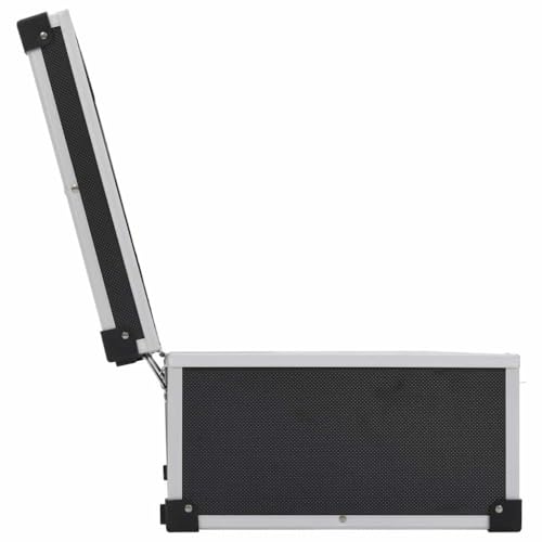 Maletín para 80 CD resistente de aluminio ABS negro con organización 5