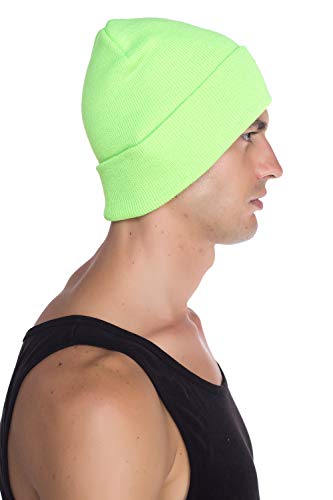 Image of Top Level Beanie Men Women - Unisex Cuffed Plain Skull Knit Hat Cap