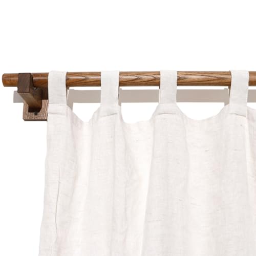 Barra de cortina de madera maciza de nogal de 39.4 pulgadas, elegante poste único con soporte para persianas romanas, fácil instalación, solución duradera para decoración del hogar, perfecta para