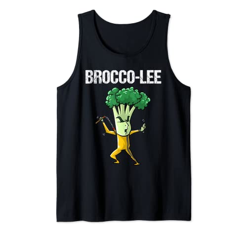 Funny Brocco-Lee | Lindo Brócoli Kung Fu Meme Regalo Vegano Camiseta sin Mangas