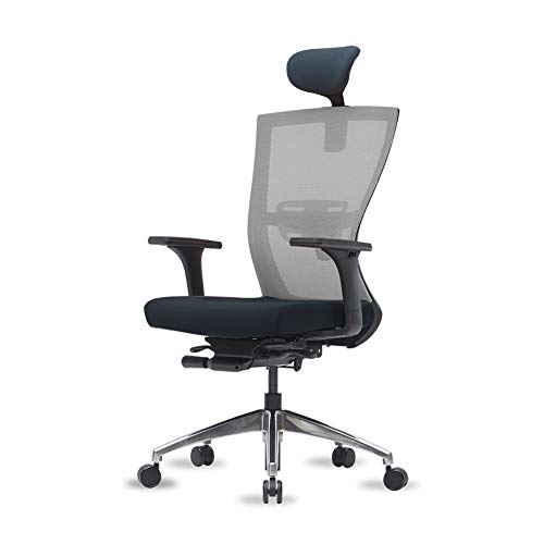 Image of KOAS INCLA Ergonomic Office Desk Chair with Ventilated Mesh Back, Adjustable Armrest(3D), Lumbar Support, Headrest, Grey