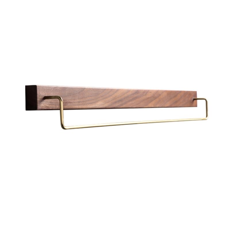Toallero De Pared De Madera Maciza Sin Taladro Organizador Resistente para Toallas De BañO Y Cocina Estante Montado En Pared 15.74X2.75X1.57 Pulgadas