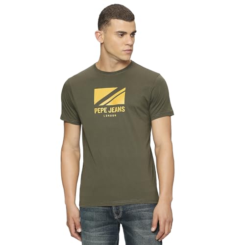 Image of Pepe Jeans Men T-Shirt|Cotton|Slim Fit