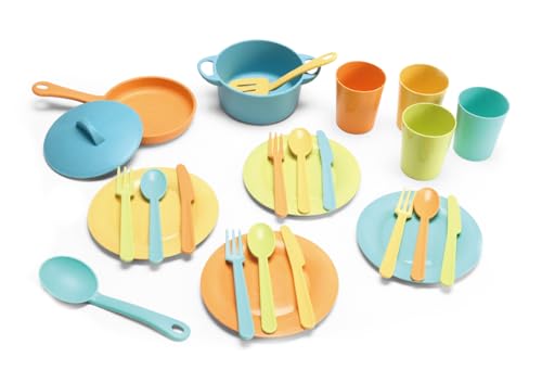 ODS - Maisonelle Bio, Service de Vaisselle avec casseroles, casseroles, Verres et Couverts, Jouet pour Enfants, âge recommandé +3