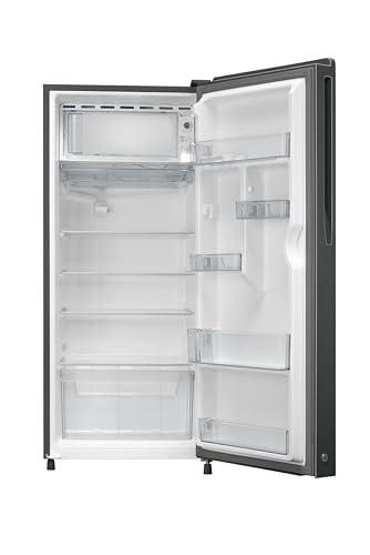 Image of Haier 190L 3 Star Direct Cool Single Door Refrigerator|Premium Glass Finish|3 Toughened Glass Shelves|Large Veg Box|1 Hour Icing Technology|Easy Clean Back (HRD-2103CMG-P, Mirror Glass)