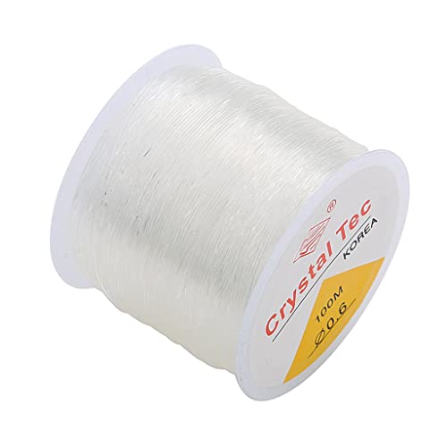 Hellery 1 Rouleau 0.6mm, 0.8mm, 1mm, Fil De Perles Stretch Élastique 1.5mm, Ligne De Filetage De Bracelet Transparent pour Fabrication De Bijoux - 100 Maters 0.6mm Cover