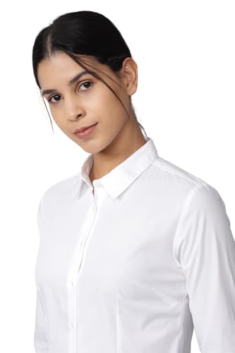 Image of Van Heusen Women's Regular Fit Solid Full Sleeve Cotton Rich Formal Shirt