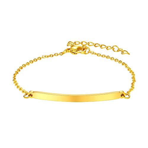 FindChic Gold Anklets for Women, 18K Gold Plated Minimalist Jewelry 8.6'' Adjustable Ankle Chain Foot Link Bar Ankle bracelets