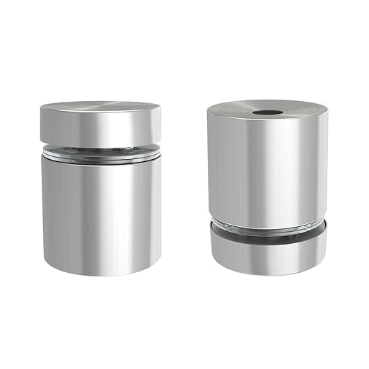 Image of Stainless Steel Stud Spacer for Glass, Acrylic, Mirror, Table Tops and Panel Mounting - Size 11MM Diameter x 11MM Height (1 /2 inch x 1 /2 inch)- Heavy Duty Premium SS Fitting - 1 Piece (100)