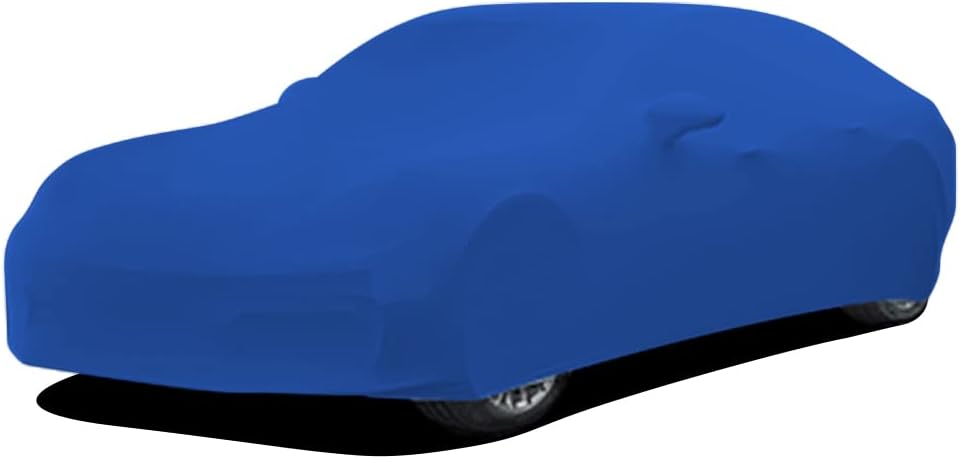 WinPower Indoor Car Cover, Stretch Dustproof Protection Fit 193-206 Inch Full Car Cover for Underground Garage Car Show, Blue