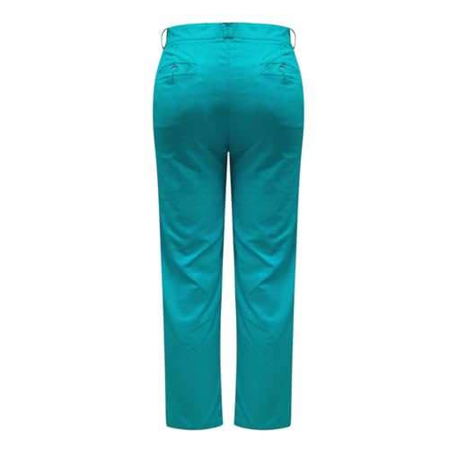 Men's Chino Pants Business Casual Solid Color Golf Pants Button Straight Leg Trousers Office Work Pants with Pocket4