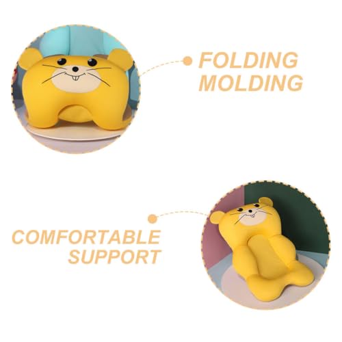 Toyvian Almofada De Banho Para Bebês Tapete De Banheira Para Recém-Nascidos Suporte De Banho Infanti