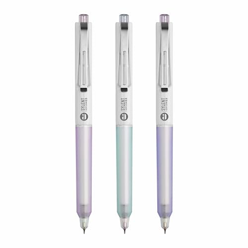 Image of Anupam Sylent Roller Gel Pen 0.5 mm, Waterproof Smooth Quick-Dry Dark Ink, Comfortable Grip Exam & Office Pen, Refillable (Multicolour Body BlueInk, Pack of 3)