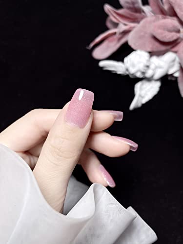 SOCOLATE 22PCS(20+2 Trail Samples) Double Ended Adheasive Art Transfer Decals Sticker Gradient Color with Pink Giltter Nail Polish Strips ,Nail Wraps,CH-S385 Redwood