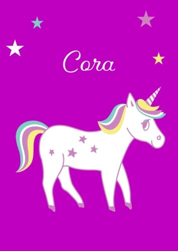 Cora: Unicorn Notebook / Coloring Book / Diary - DIN A4 - blank