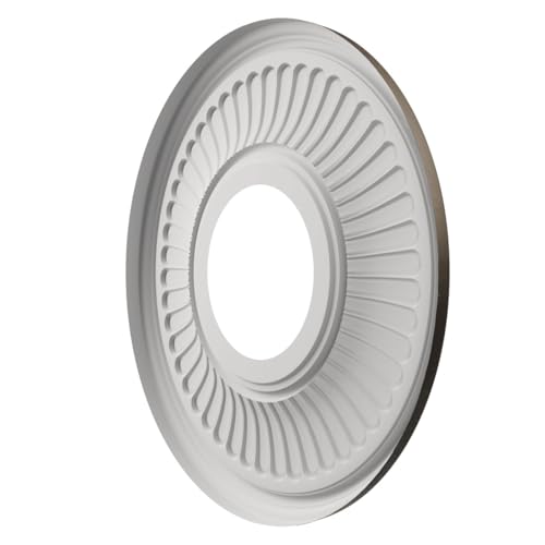 Image of Ekena Millwork 10 inchOD x 3 1 /2 inchID x 3 /4 inchP Berkshire Thermoformed PVC Ceiling Medallion (Fits Canopies up to 4 1 /2 inch), Metallic Black Night