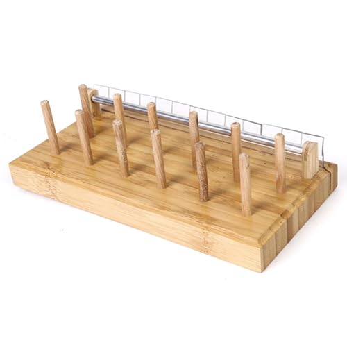 Soporte de carrete de línea de pesca y organizador de madera para atar moscas de forma ordenada