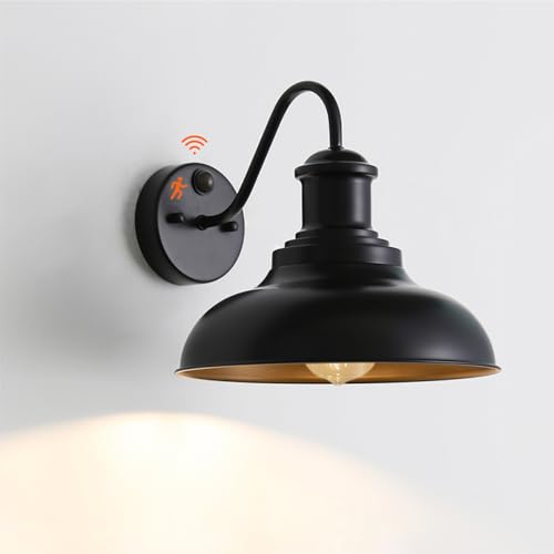 Motion Sensor Outdoor Lights,12inch Large Exterior Farmhouse Wall Mounted Lamp,E26 Barn Lights with...