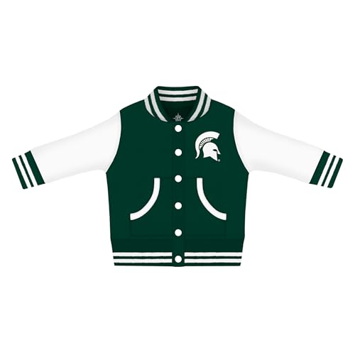 Creative Knitwear College Baby Varsity Jacket Lightweight - Team Logo, Multiple Colors, Unisex, (0 Months - 4T)